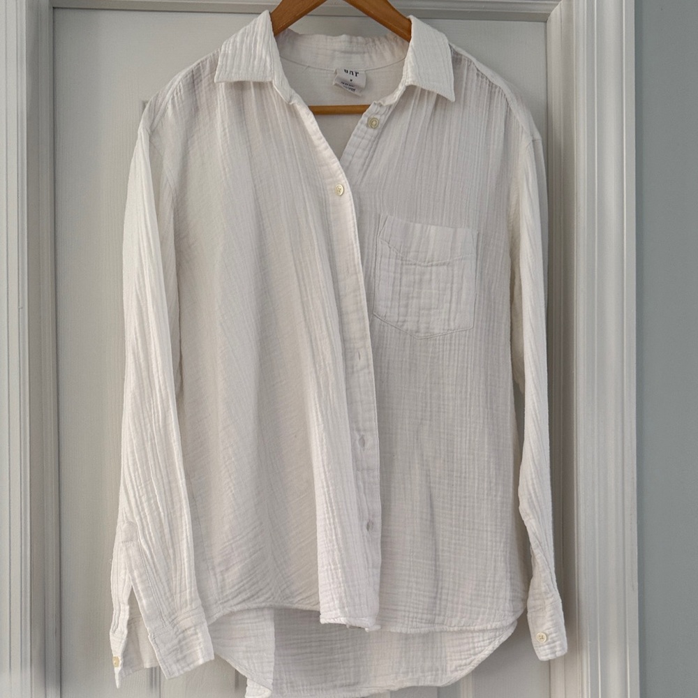 Woman’s White Button-Up Shirt